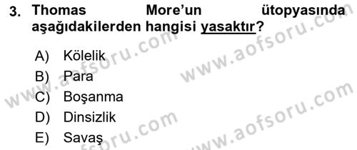 Modern Felsefe 1 Dersi 2016 - 2017 Yılı (Vize) Ara Sınav Soruları 3. Soru