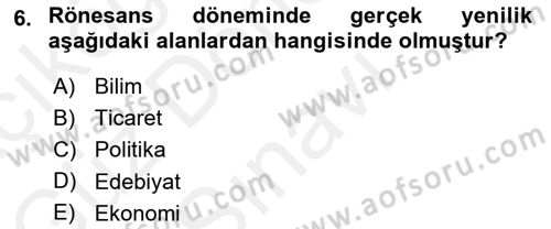 Modern Felsefe 1 Dersi 2016 - 2017 Yılı (Final) Dönem Sonu Sınav Soruları 6. Soru