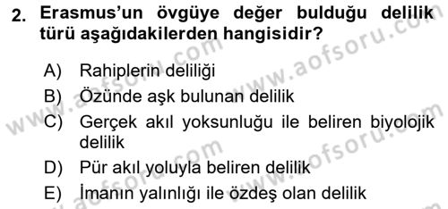 Modern Felsefe 1 Dersi 2017 - 2018 Yılı 3 Ders Sınav Soruları 2. Soru