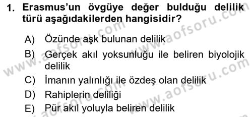 Modern Felsefe 1 Dersi 2018 - 2019 Yılı (Vize) Ara Sınav Soruları 1. Soru