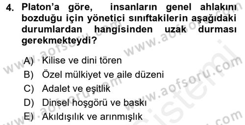Modern Felsefe 1 Dersi 2018 - 2019 Yılı (Vize) Ara Sınav Soruları 4. Soru