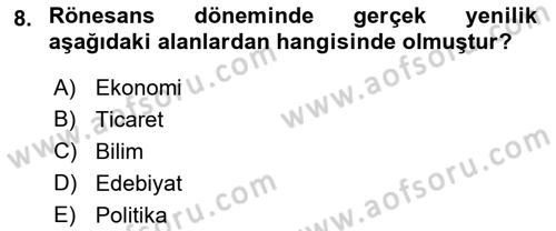 Modern Felsefe 1 Dersi Ara Sınavı Deneme Sınav Soruları 8. Soru