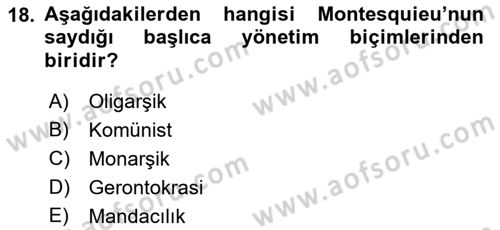 Modern Felsefe 1 Dersi 2022 - 2023 Yılı Yaz Okulu Sınav Soruları 18. Soru