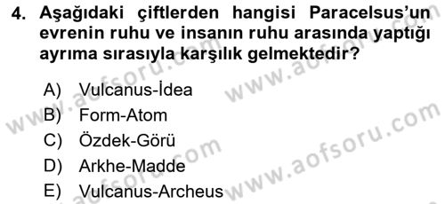 Modern Felsefe 1 Dersi 2023 - 2024 Yılı (Final) Dönem Sonu Sınav Soruları 4. Soru