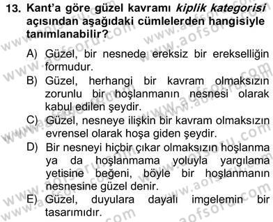 Modern Felsefe 2 Dersi 2012 - 2013 Yılı (Vize) Ara Sınav Soruları 13. Soru