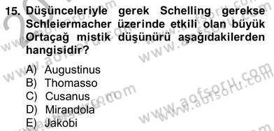 Modern Felsefe 2 Dersi 2012 - 2013 Yılı (Vize) Ara Sınav Soruları 15. Soru