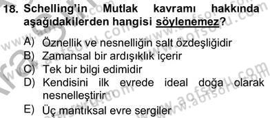 Modern Felsefe 2 Dersi 2012 - 2013 Yılı (Vize) Ara Sınav Soruları 18. Soru