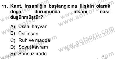Modern Felsefe 2 Dersi 2013 - 2014 Yılı (Vize) Ara Sınav Soruları 11. Soru