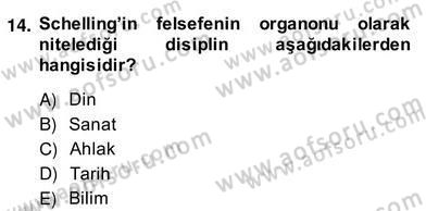 Modern Felsefe 2 Dersi 2013 - 2014 Yılı (Vize) Ara Sınav Soruları 14. Soru