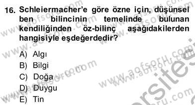 Modern Felsefe 2 Dersi 2013 - 2014 Yılı (Vize) Ara Sınav Soruları 16. Soru