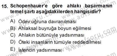 Modern Felsefe 2 Dersi 2013 - 2014 Yılı (Final) Dönem Sonu Sınav Soruları 15. Soru
