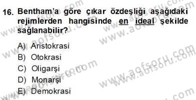 Modern Felsefe 2 Dersi 2013 - 2014 Yılı (Final) Dönem Sonu Sınav Soruları 16. Soru