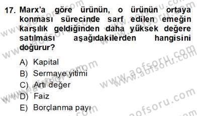 Modern Felsefe 2 Dersi 2013 - 2014 Yılı (Final) Dönem Sonu Sınav Soruları 17. Soru
