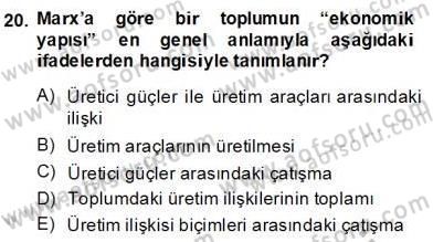 Modern Felsefe 2 Dersi 2013 - 2014 Yılı (Final) Dönem Sonu Sınav Soruları 20. Soru