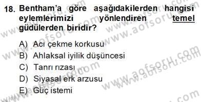 Modern Felsefe 2 Dersi 2014 - 2015 Yılı (Final) Dönem Sonu Sınav Soruları 18. Soru