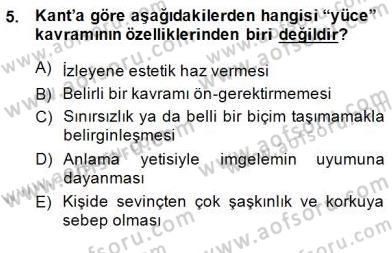 Modern Felsefe 2 Dersi 2014 - 2015 Yılı (Final) Dönem Sonu Sınav Soruları 5. Soru