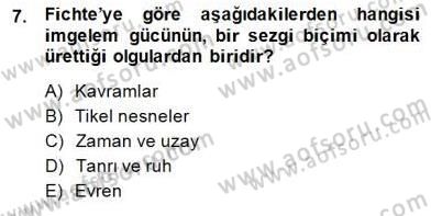 Modern Felsefe 2 Dersi 2014 - 2015 Yılı (Final) Dönem Sonu Sınav Soruları 7. Soru