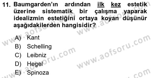 Modern Felsefe 2 Dersi 2015 - 2016 Yılı (Vize) Ara Sınav Soruları 11. Soru