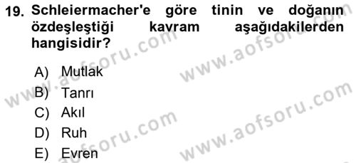 Modern Felsefe 2 Dersi 2015 - 2016 Yılı (Vize) Ara Sınav Soruları 19. Soru