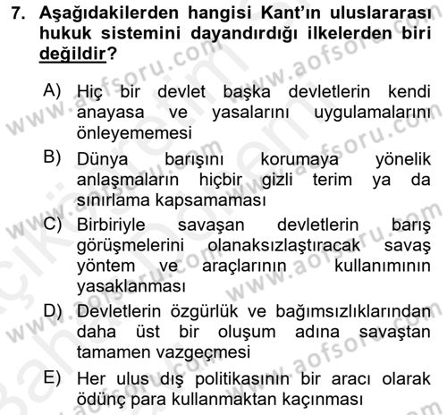 Modern Felsefe 2 Dersi 2015 - 2016 Yılı (Vize) Ara Sınav Soruları 7. Soru