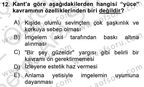Modern Felsefe 2 Dersi 2021 - 2022 Yılı (Vize) Ara Sınav Soruları 12. Soru