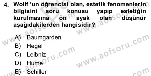 Modern Felsefe 2 Dersi 2021 - 2022 Yılı (Final) Dönem Sonu Sınav Soruları 4. Soru