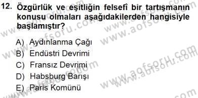 Siyaset Felsefesi 1 Dersi 2012 - 2013 Yılı (Final) Dönem Sonu Sınav Soruları 12. Soru