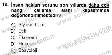 Siyaset Felsefesi 1 Dersi 2012 - 2013 Yılı (Final) Dönem Sonu Sınav Soruları 19. Soru