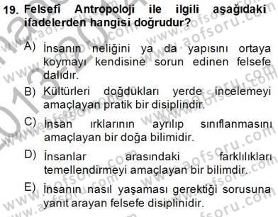 Siyaset Felsefesi 1 Dersi 2013 - 2014 Yılı (Final) Dönem Sonu Sınav Soruları 19. Soru