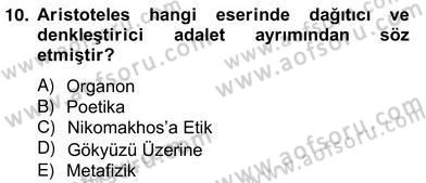 Siyaset Felsefesi 2 Dersi 2012 - 2013 Yılı (Vize) Ara Sınav Soruları 10. Soru