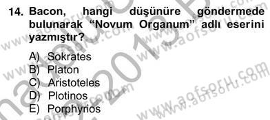 Siyaset Felsefesi 2 Dersi 2012 - 2013 Yılı (Vize) Ara Sınav Soruları 14. Soru