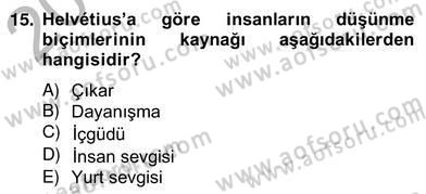 Siyaset Felsefesi 2 Dersi 2012 - 2013 Yılı (Vize) Ara Sınav Soruları 15. Soru