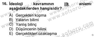 Siyaset Felsefesi 2 Dersi 2012 - 2013 Yılı (Vize) Ara Sınav Soruları 16. Soru