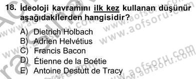 Siyaset Felsefesi 2 Dersi 2012 - 2013 Yılı (Vize) Ara Sınav Soruları 18. Soru
