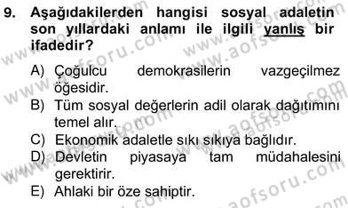 Siyaset Felsefesi 2 Dersi 2012 - 2013 Yılı (Vize) Ara Sınav Soruları 9. Soru