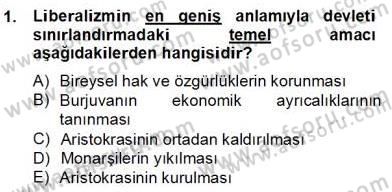 Siyaset Felsefesi 2 Dersi 2012 - 2013 Yılı (Final) Dönem Sonu Sınav Soruları 1. Soru