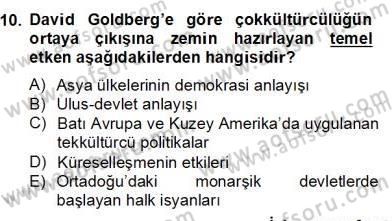 Siyaset Felsefesi 2 Dersi 2012 - 2013 Yılı (Final) Dönem Sonu Sınav Soruları 10. Soru