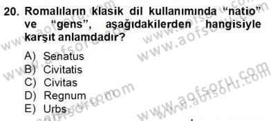 Siyaset Felsefesi 2 Dersi 2012 - 2013 Yılı (Final) Dönem Sonu Sınav Soruları 20. Soru
