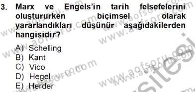 Siyaset Felsefesi 2 Dersi 2012 - 2013 Yılı (Final) Dönem Sonu Sınav Soruları 3. Soru
