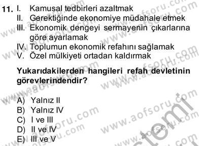 Siyaset Felsefesi 2 Dersi 2013 - 2014 Yılı (Vize) Ara Sınav Soruları 11. Soru