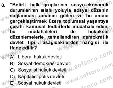 Siyaset Felsefesi 2 Dersi 2013 - 2014 Yılı (Vize) Ara Sınav Soruları 8. Soru