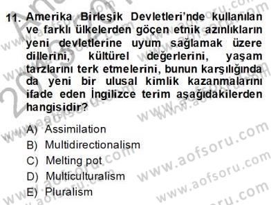 Siyaset Felsefesi 2 Dersi 2013 - 2014 Yılı (Final) Dönem Sonu Sınav Soruları 11. Soru
