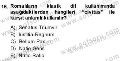 Siyaset Felsefesi 2 Dersi 2013 - 2014 Yılı (Final) Dönem Sonu Sınav Soruları 16. Soru