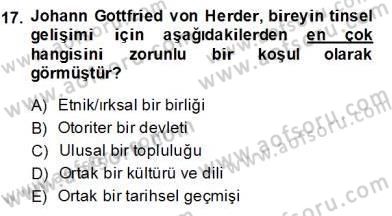 Siyaset Felsefesi 2 Dersi 2013 - 2014 Yılı (Final) Dönem Sonu Sınav Soruları 17. Soru