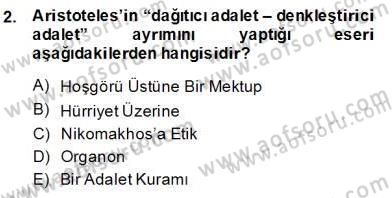 Siyaset Felsefesi 2 Dersi 2013 - 2014 Yılı (Final) Dönem Sonu Sınav Soruları 2. Soru