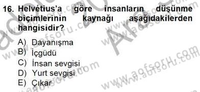 Siyaset Felsefesi 2 Dersi 2014 - 2015 Yılı (Vize) Ara Sınav Soruları 16. Soru
