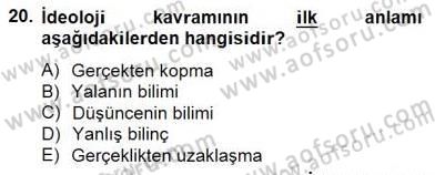 Siyaset Felsefesi 2 Dersi 2014 - 2015 Yılı (Vize) Ara Sınav Soruları 20. Soru