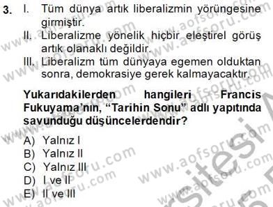 Siyaset Felsefesi 2 Dersi 2014 - 2015 Yılı (Vize) Ara Sınav Soruları 3. Soru