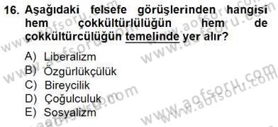 Siyaset Felsefesi 2 Dersi 2014 - 2015 Yılı (Final) Dönem Sonu Sınav Soruları 16. Soru
