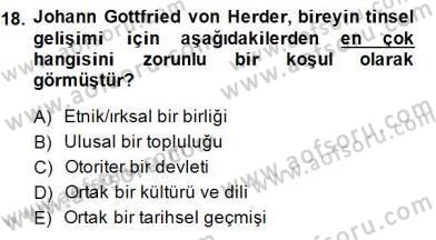 Siyaset Felsefesi 2 Dersi 2014 - 2015 Yılı (Final) Dönem Sonu Sınav Soruları 18. Soru